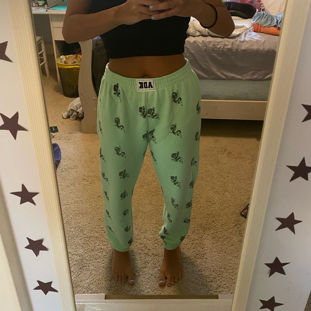 Adika green sweatpants! Size Large